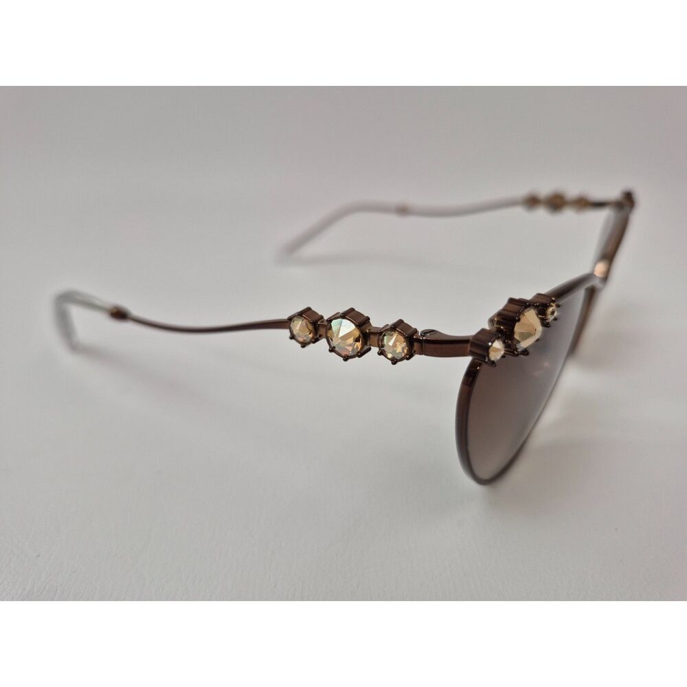 Swarovski Women's SK7017 400213 Copper Brown 58mm Cat Eye Sunglasses - Picture 2 of 6